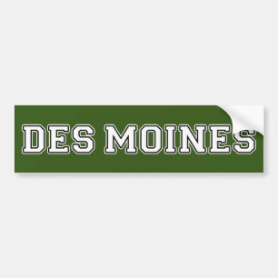 Des Moines Iowa Autoaufkleber