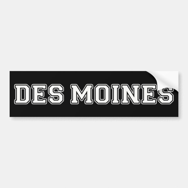 Des Moines Iowa Autoaufkleber (Vorne)