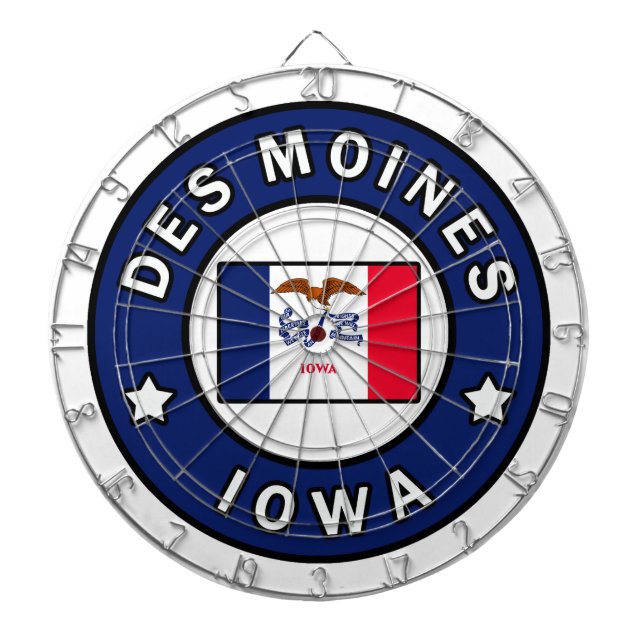 Des Moines Iowa Dartscheibe (vorne)