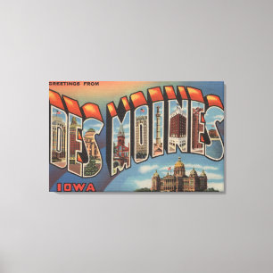 Des Moines, Iowa (Hauptstadts-Gebäude) Leinwanddruck