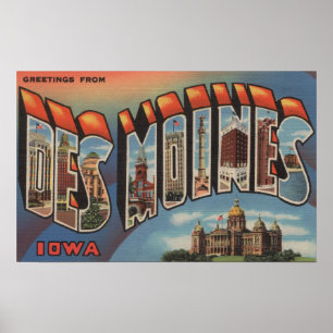 Des Moines, Iowa (Hauptstadts-Gebäude) Poster
