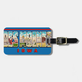 Des Moines Iowa  Luggage Tag Gepäckanhänger