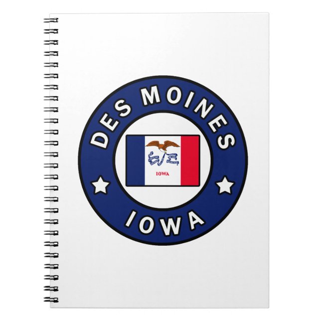 Des Moines Iowa Notizblock (Vorderseite)