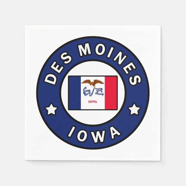 Des Moines Iowa Serviette (Vorderseite)