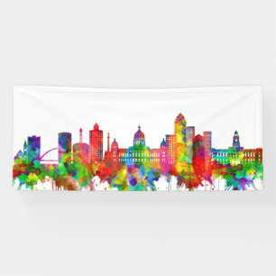 Des Moines Iowa Skyline Banner