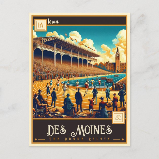 Des Moines, Iowa | VINTAG Postkarte (Vorderseite)