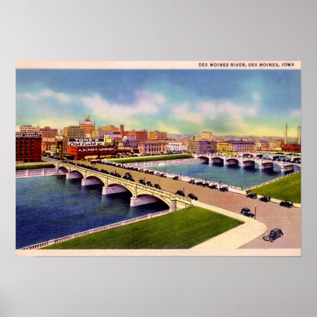 Des Moines River Des Moines, Iowa Poster (Vorne)