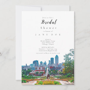 Des Moines Skyline Bridal Shower Einladung