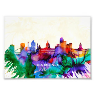 Des Moines Skyline Fotodruck