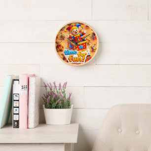 Des Narren goldene Spielzeugkiste Nursery Uhr