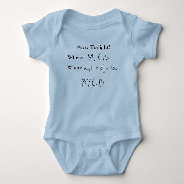 Des Party Baby heute Abend Strampler (Vorderseite)
