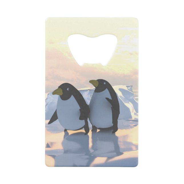 des pingouins qui refroidissent sur une banquise (Devant)