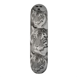 des Realistporträts der großen Katze des Tigers Skateboard