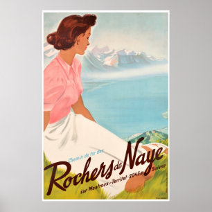 DES Rochers de Naye, sur Montreux Chemin de Fer, Poster