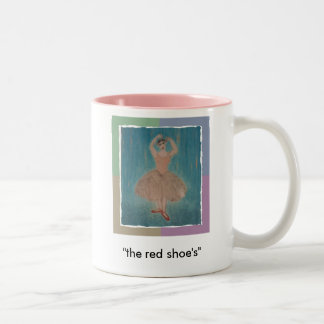 "des roten Schuhes " Zweifarbige Tasse