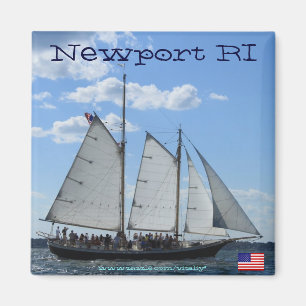 Des Segelnschiffs Newports RI cooler Magnetentwurf Magnet