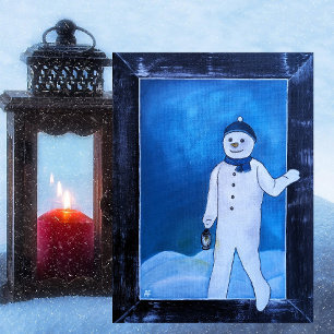 Des Snowmans Flucht Gemälde von Alfred Fox Postkarte