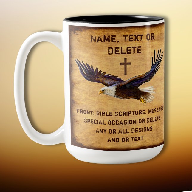 Des tasses à café avec des versets bibliques. Maje (Father's Day gifts for Christian Dads. Cheap Christian Gifts. Personalized, Gift for Christian Man. )