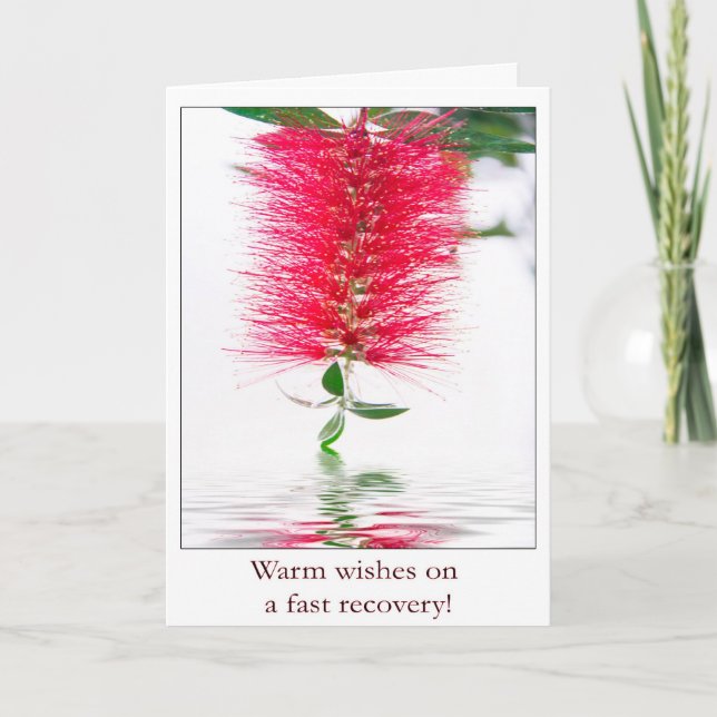 Des Voeux Chauds Sur Une Carte Fleur De Récupérati (Devant)