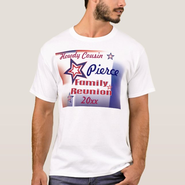 Des weißen des Familien-Wiedersehen roter Entwurf T-Shirt (Vorderseite)