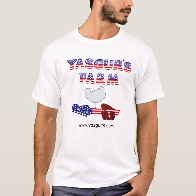 Des Yasgurs der Männer Bauernhof-T-Shirt T-Shirt (Vorderseite)