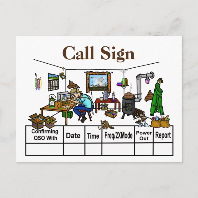 Désactivez la grille Ham Radio Shack Cartes QSL (Devant)