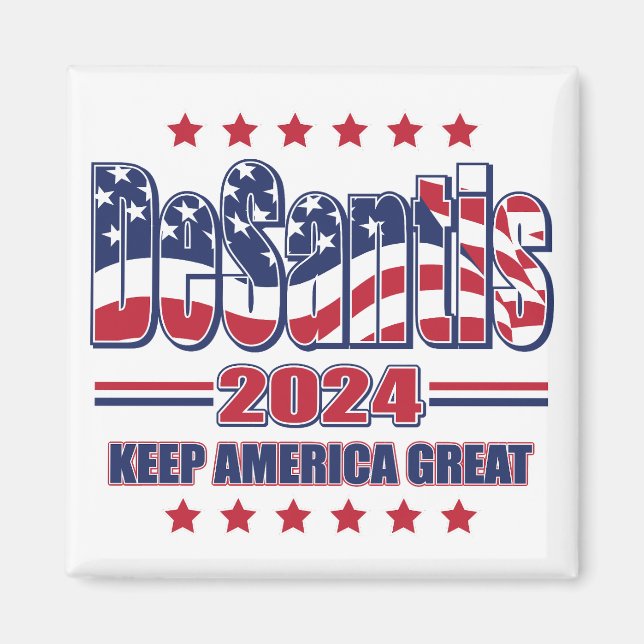 DeSantis-2024-Behalten-Amerika-Groß Magnet (Vorne)