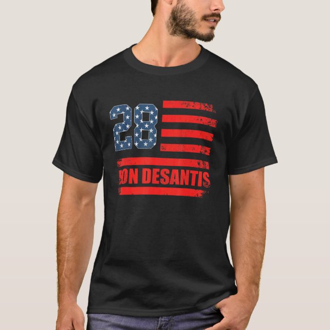 Desantis 2028 American Flag USA Flag 2 T-Shirt (Vorderseite)