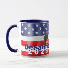 DeSantis 2028 mit Bald Eagle Tasse