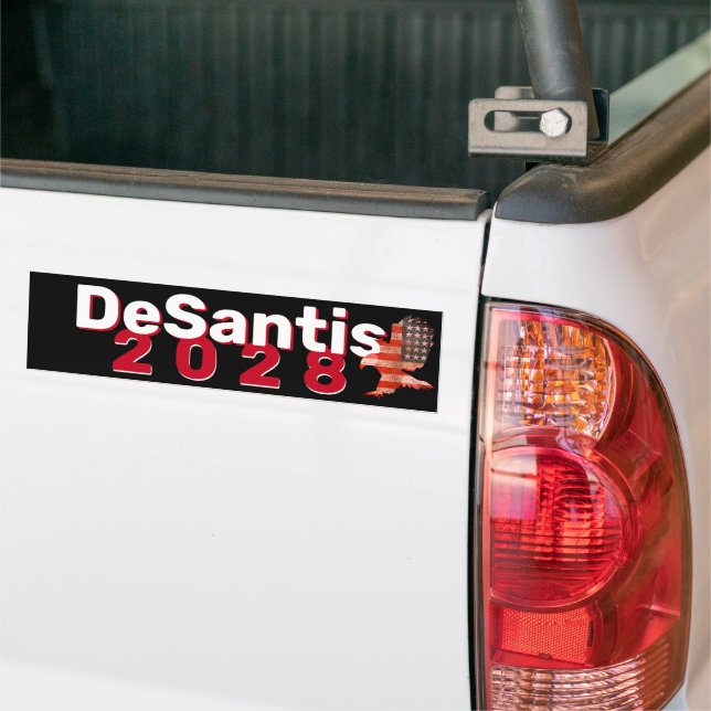 DeSantis 2028 mit Flag-Adler-Stoßfänger Autoaufkleber (Auf Lkw)