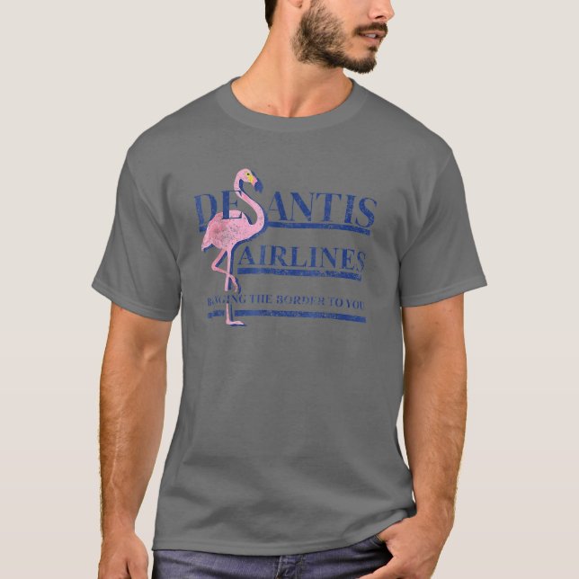 Desantis Airlines Funny Political Meme Ron Desanti T-Shirt (Vorderseite)