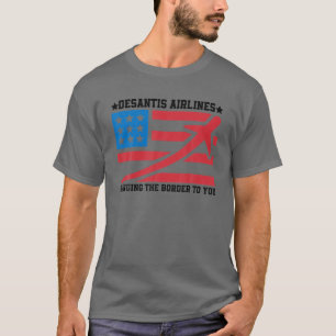 Desantis Airlines T-SHIRT Funny Retro Vintag Desan