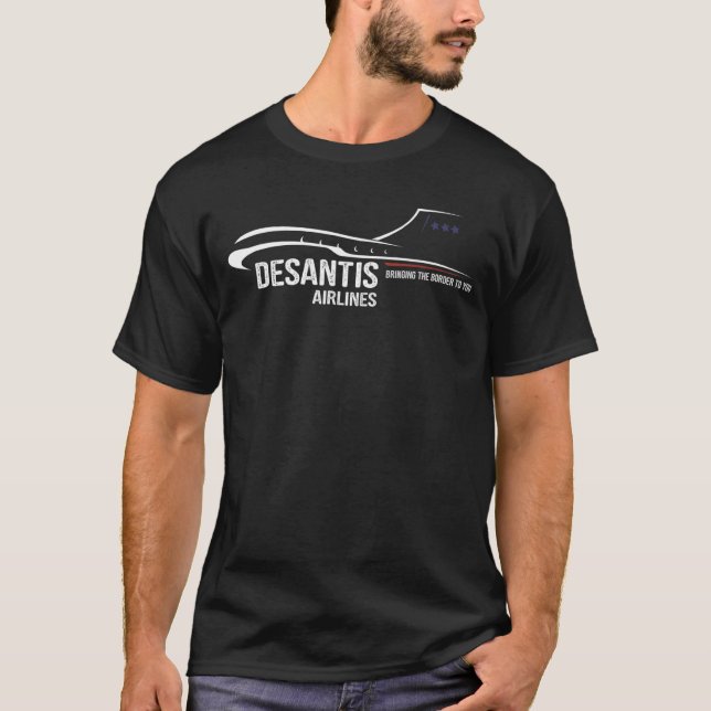 Desantis Airlines Vintages T-Shirt für die Grenzüb (Vorderseite)