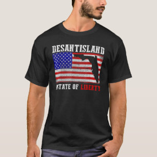 Desantisland Staat Liberty Florida Karte T-Shirt