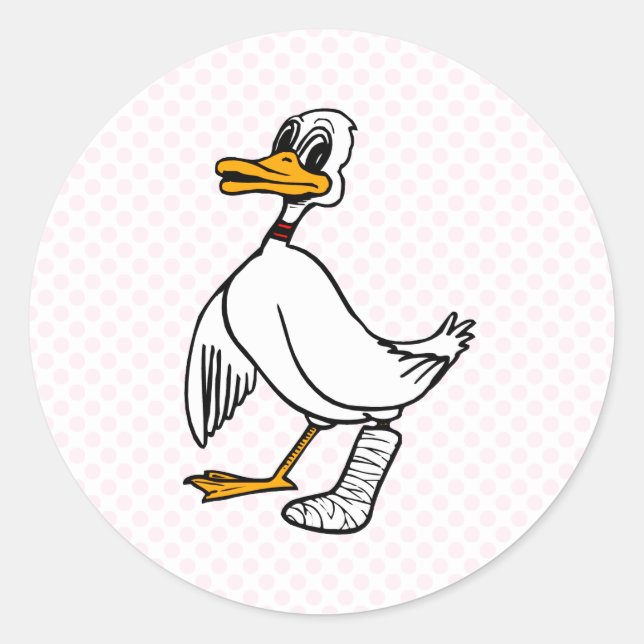 Desaster Duck Runder Aufkleber (Vorderseite)