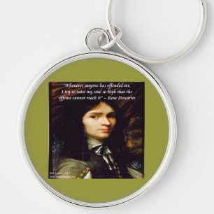 Descartes "Erhebe meine Seele" Berühmtes Zitat Schlüsselanhänger