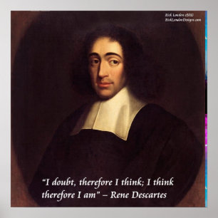 Descartes "Ich denke, also bin ich" Poster