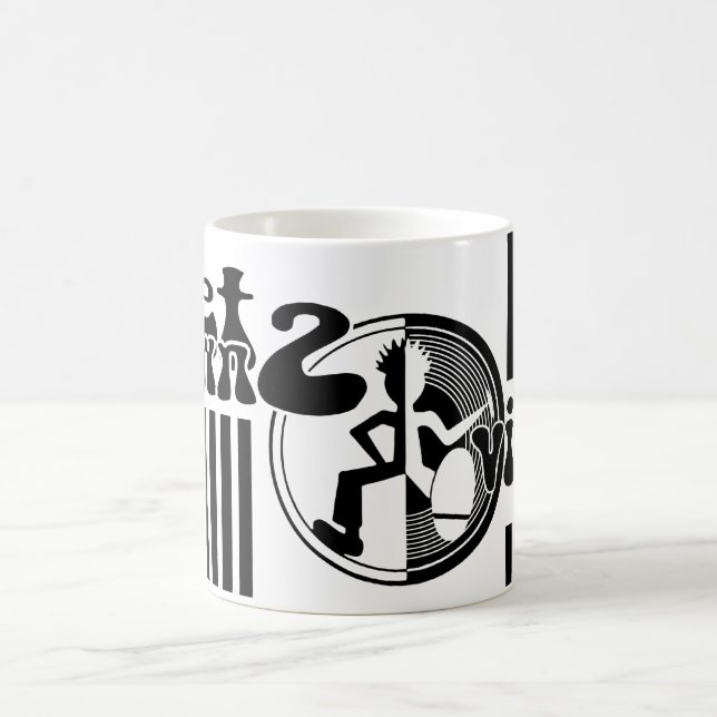 Descendez 2 vinyle musique funky mono mug (Centre)