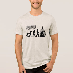 Descent of Man Mental Health Evolution Parodie Tri-Blend Shirt