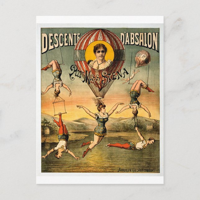Descente d'Absalon par Miss Stena Vintag Circus Postkarte (Vorderseite)