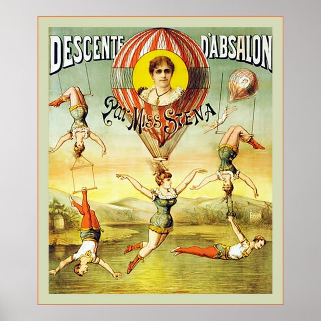 Descente d'Absalon ~ Vintager Kreis Poster (Vorne)