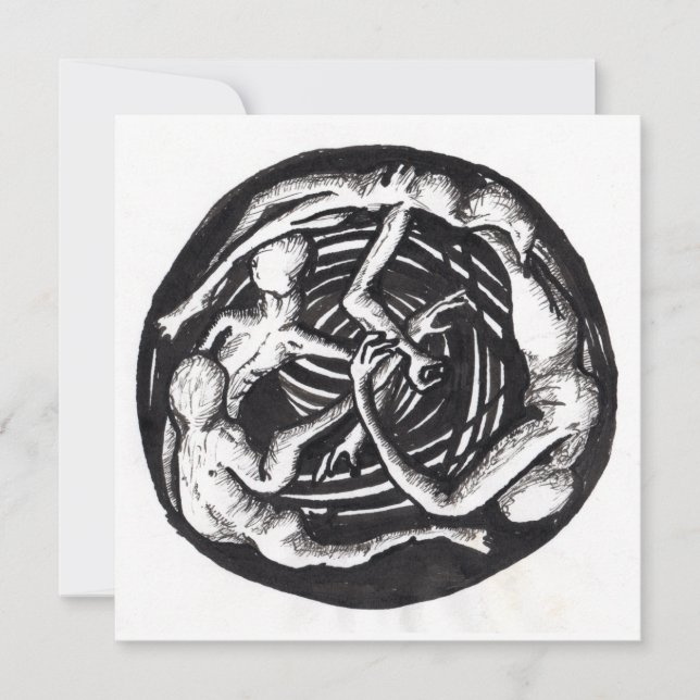 Descente spirale, carte plate (Devant)