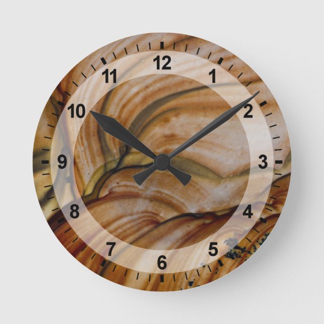 Deschutes Jasper Runde Wanduhr (Vorderseite)