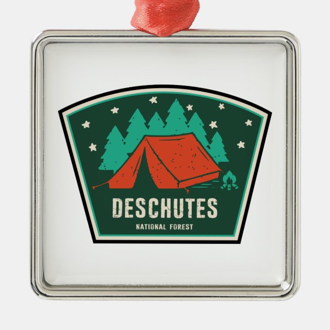 Deschutes National Forest Camping Ornament Aus Metall (Vorne)