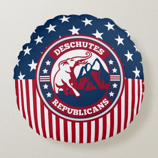 Deschutes Republikaner runden Kissen (Vorderseite)