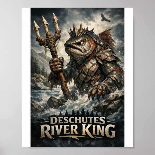 Deschutes River King Trident Fischmonster Poster (Vorne)
