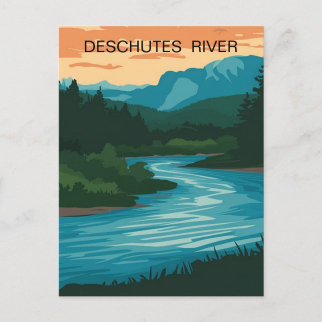 Deschutes River Oregon Postkarte (Vorderseite)