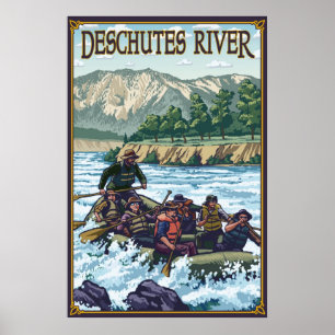 Deschutes River Rafting - Pente, OU affiche de voy