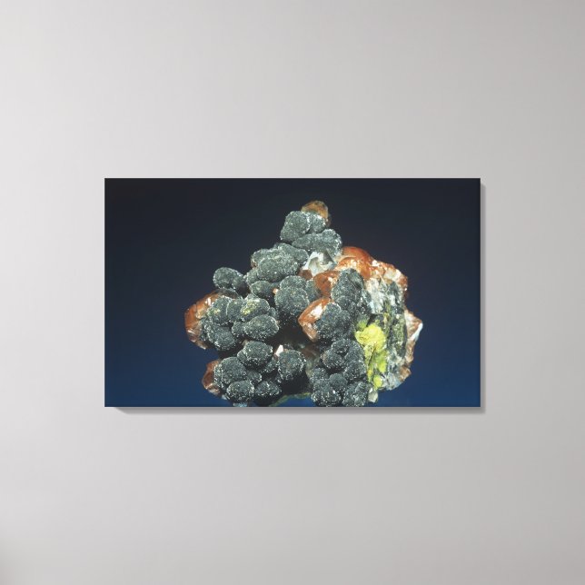 Descloizite auf Calcite Leinwanddruck (Vorderseite)