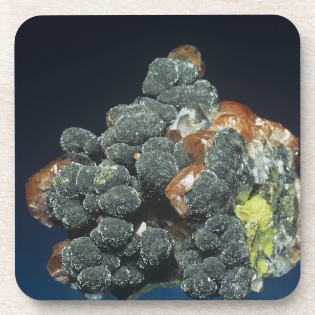 Descloizite auf Kalzit Untersetzer (Vorderseite)
